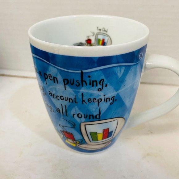 History & Heraldry Coffee Cup Fine Porcelain Top Clerk Occupation is Only a Job - Picture 4 of 6